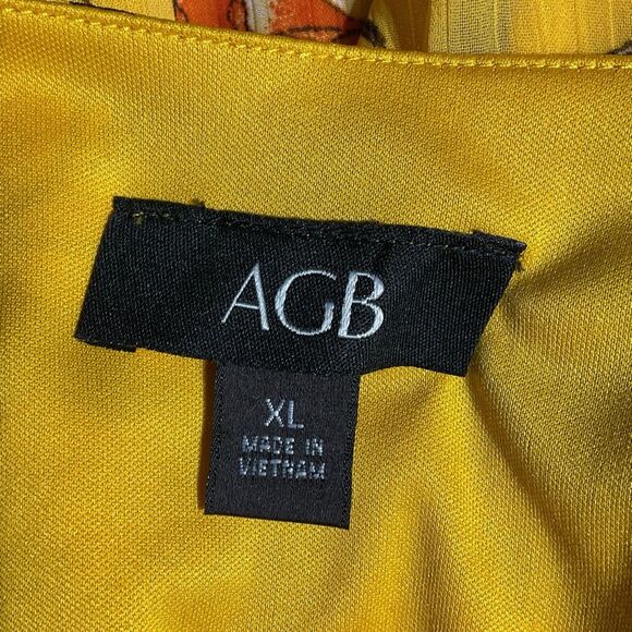 AGB Mustard Floral Print Cold Shoulder Blouse - Picture 7 of 13